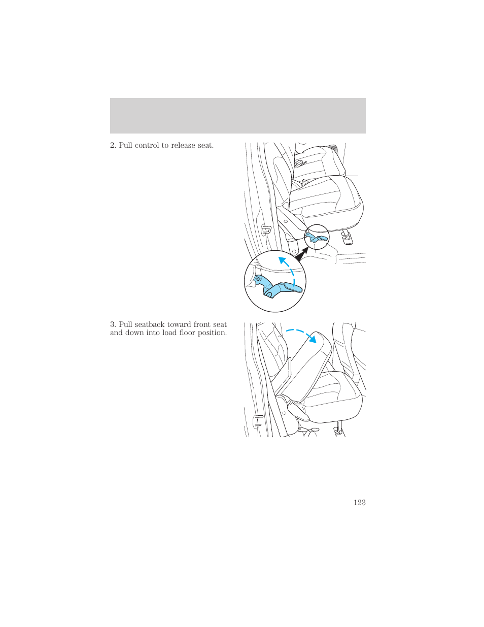 Seating and safety restraints | FORD 2002 F-150 v.3 User Manual | Page 123 / 312