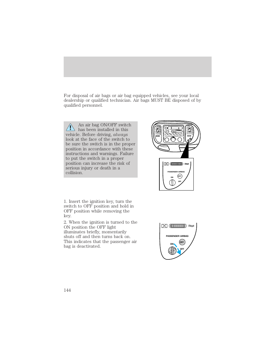 Seating and safety restraints | FORD 2002 F-150 v.3 User Manual | Page 144 / 312