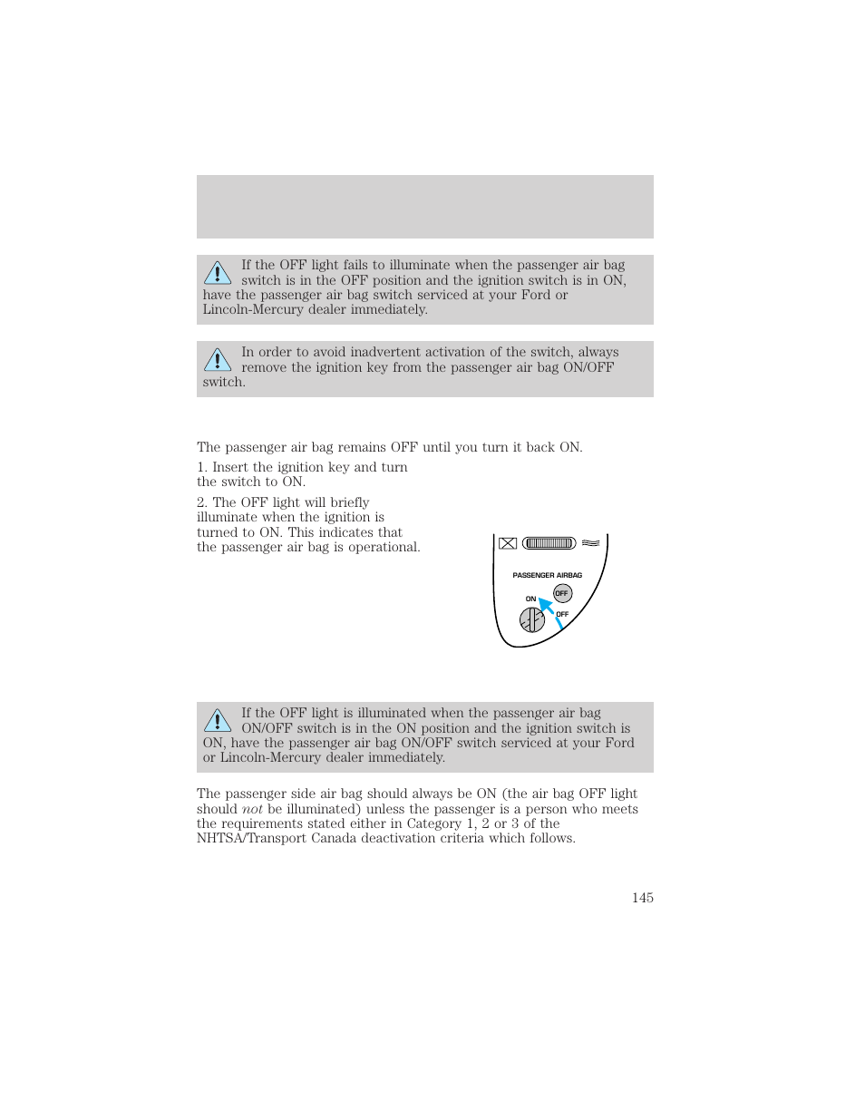 Seating and safety restraints | FORD 2002 F-150 v.3 User Manual | Page 145 / 312