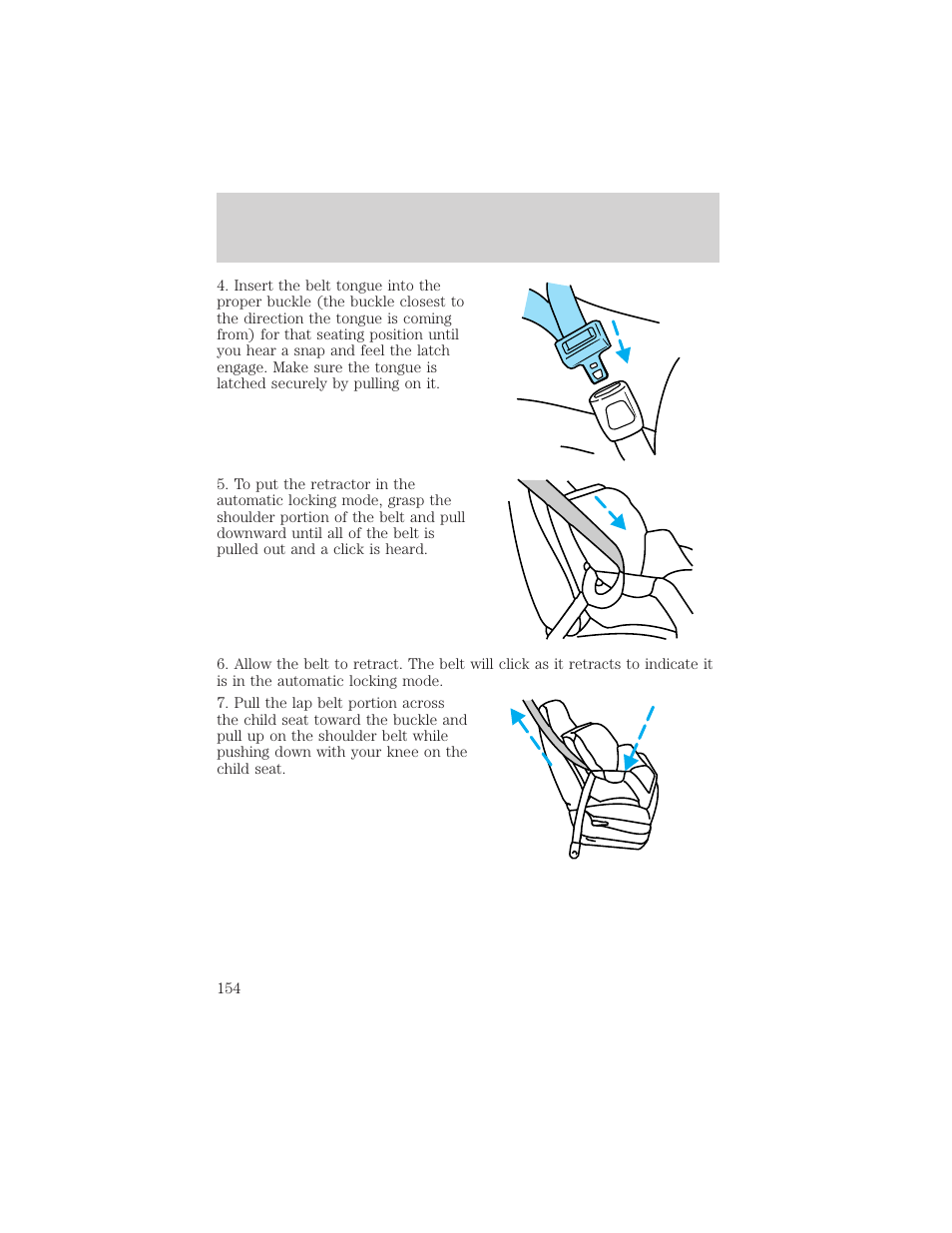 Seating and safety restraints | FORD 2002 F-150 v.3 User Manual | Page 154 / 312