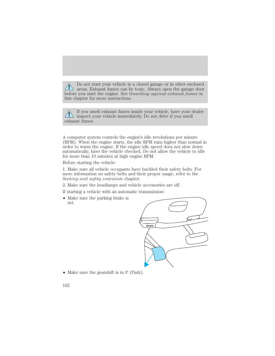 Driving | FORD 2002 F-150 v.3 User Manual | Page 162 / 312
