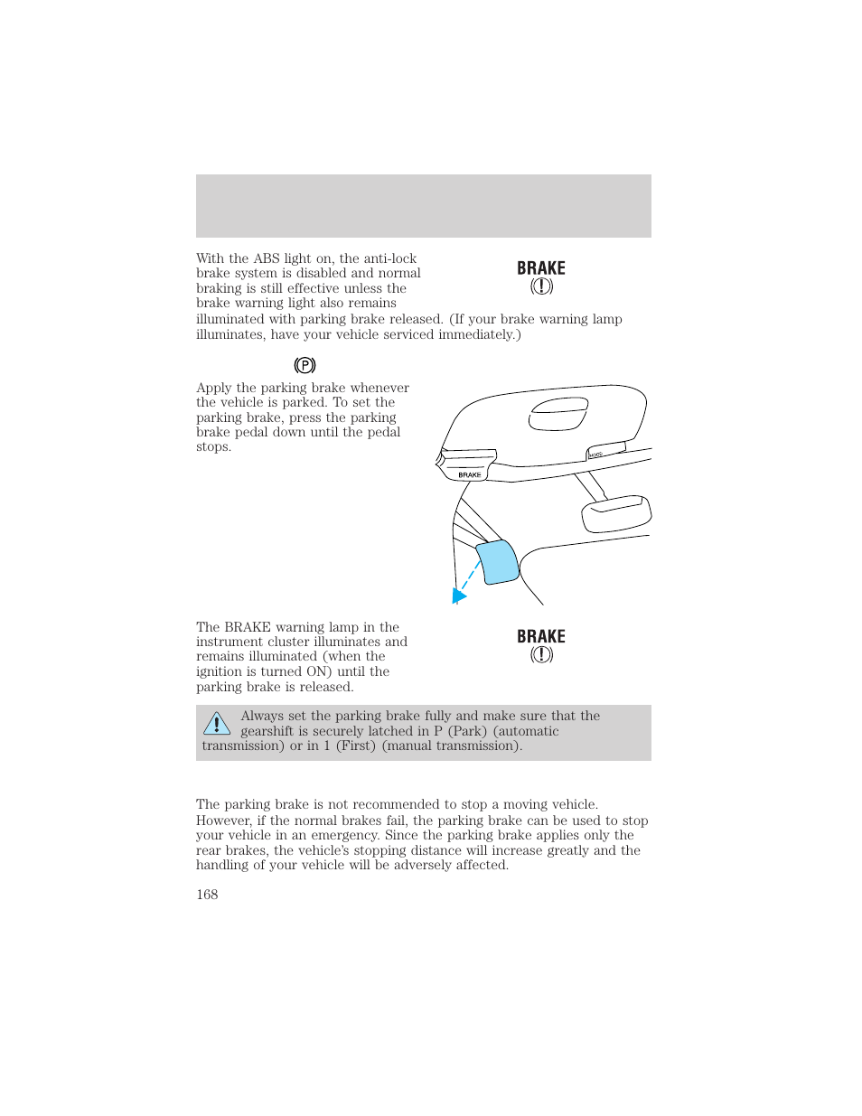 Driving | FORD 2002 F-150 v.3 User Manual | Page 168 / 312