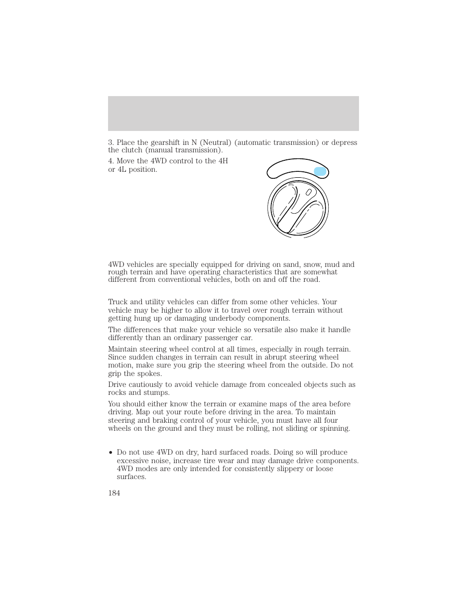 Driving | FORD 2002 F-150 v.3 User Manual | Page 184 / 312