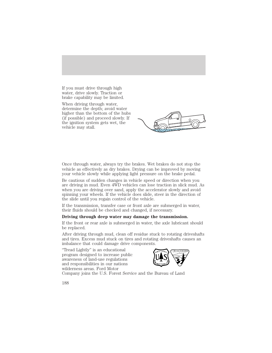 Driving | FORD 2002 F-150 v.3 User Manual | Page 188 / 312