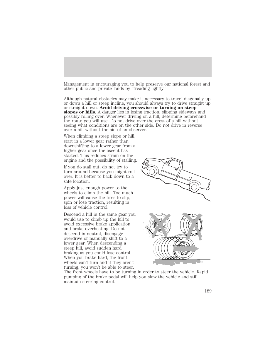 Driving | FORD 2002 F-150 v.3 User Manual | Page 189 / 312
