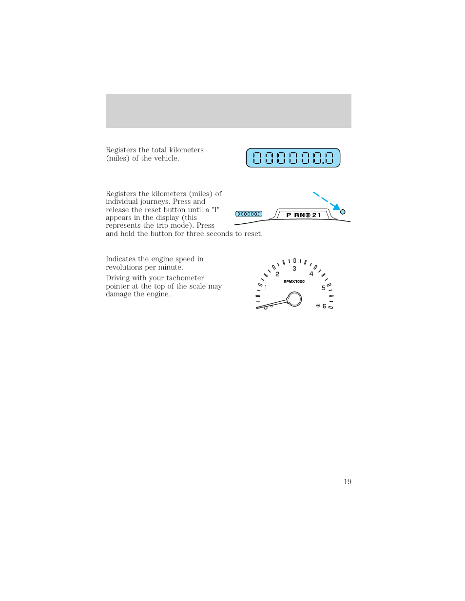 Instrument cluster | FORD 2002 F-150 v.3 User Manual | Page 19 / 312