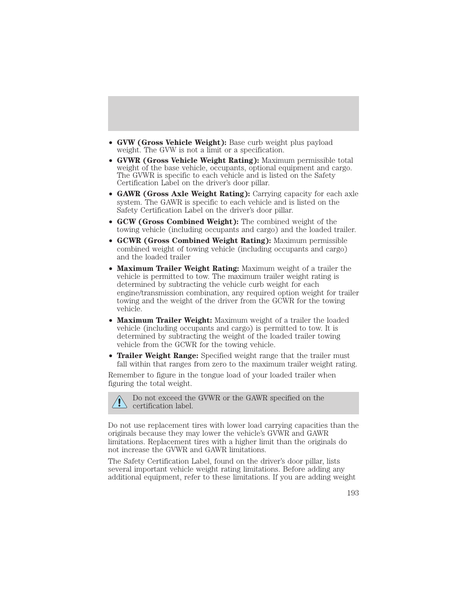Driving | FORD 2002 F-150 v.3 User Manual | Page 193 / 312