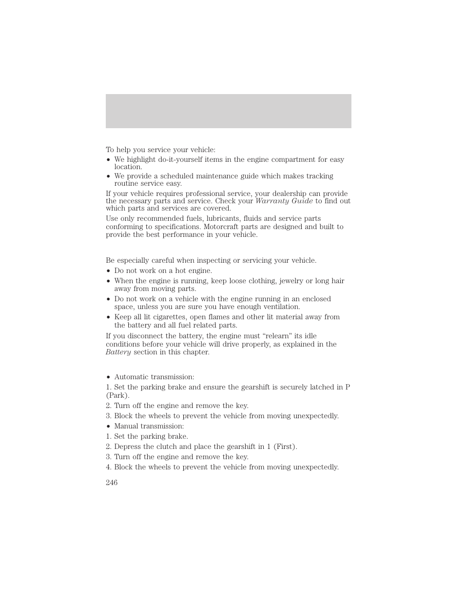 Maintenance and specifications | FORD 2002 F-150 v.3 User Manual | Page 246 / 312