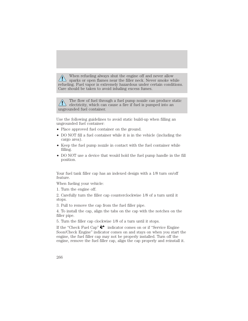Maintenance and specifications | FORD 2002 F-150 v.3 User Manual | Page 266 / 312