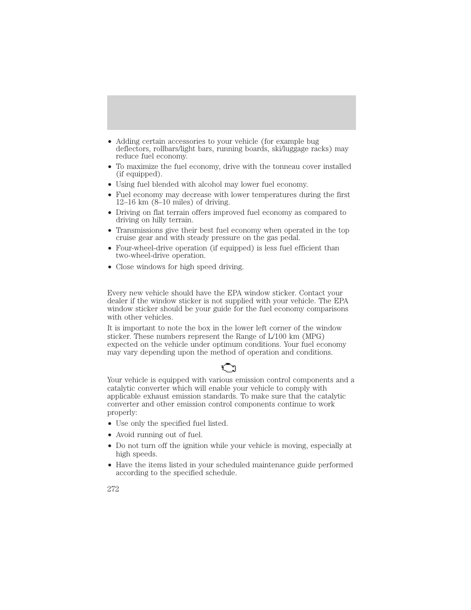 Maintenance and specifications | FORD 2002 F-150 v.3 User Manual | Page 272 / 312