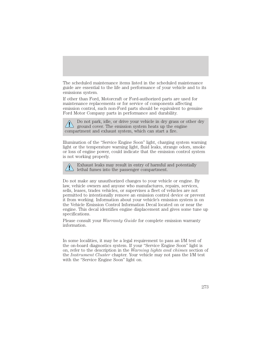 Maintenance and specifications | FORD 2002 F-150 v.3 User Manual | Page 273 / 312