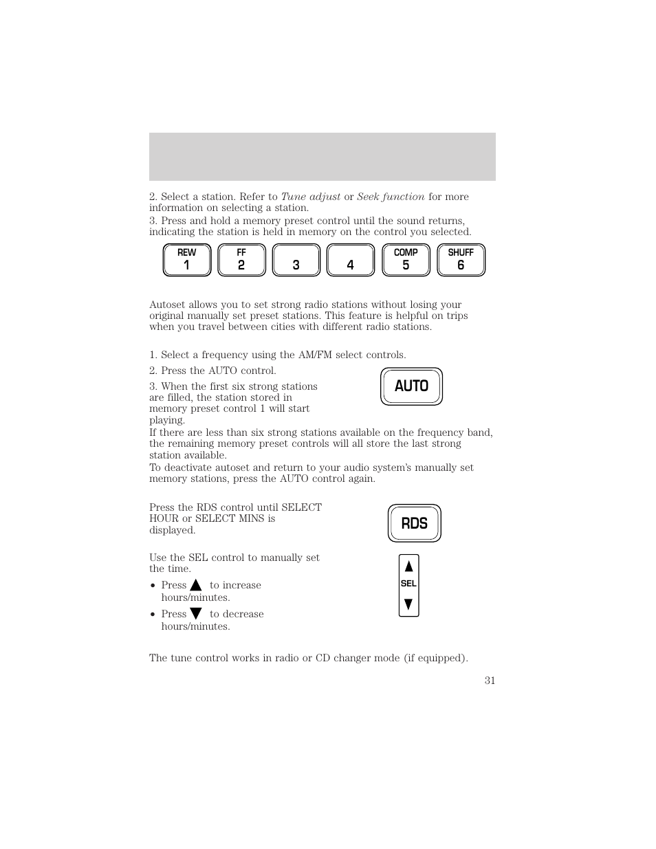 Auto rds, Entertainment systems | FORD 2002 F-150 v.3 User Manual | Page 31 / 312