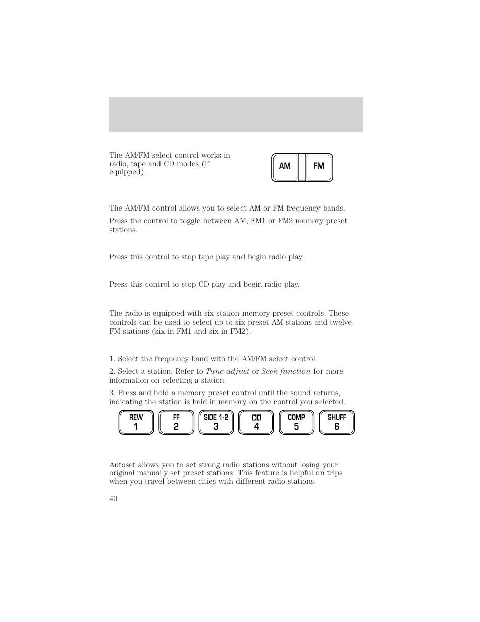 Entertainment systems | FORD 2002 F-150 v.3 User Manual | Page 40 / 312