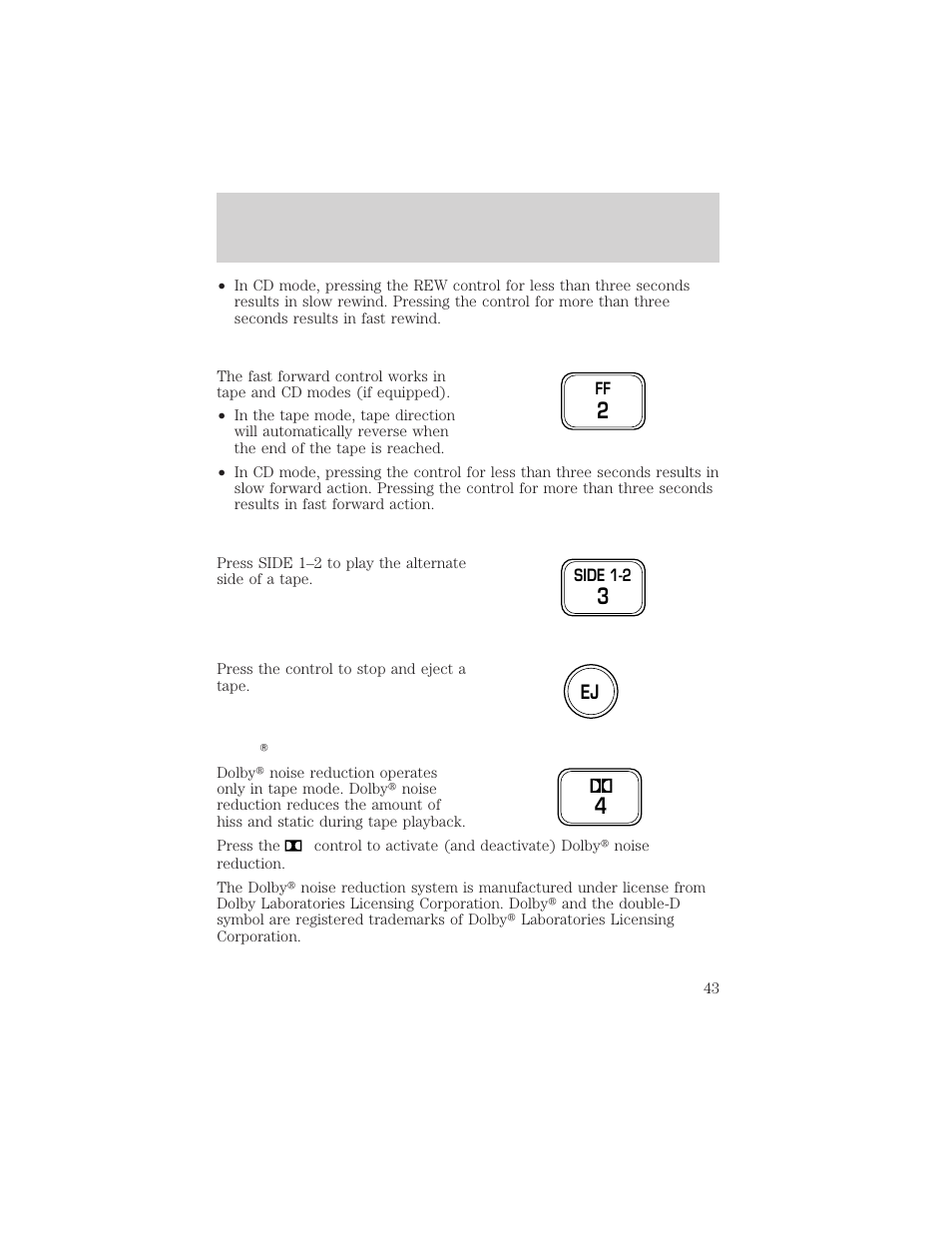 Entertainment systems | FORD 2002 F-150 v.3 User Manual | Page 43 / 312