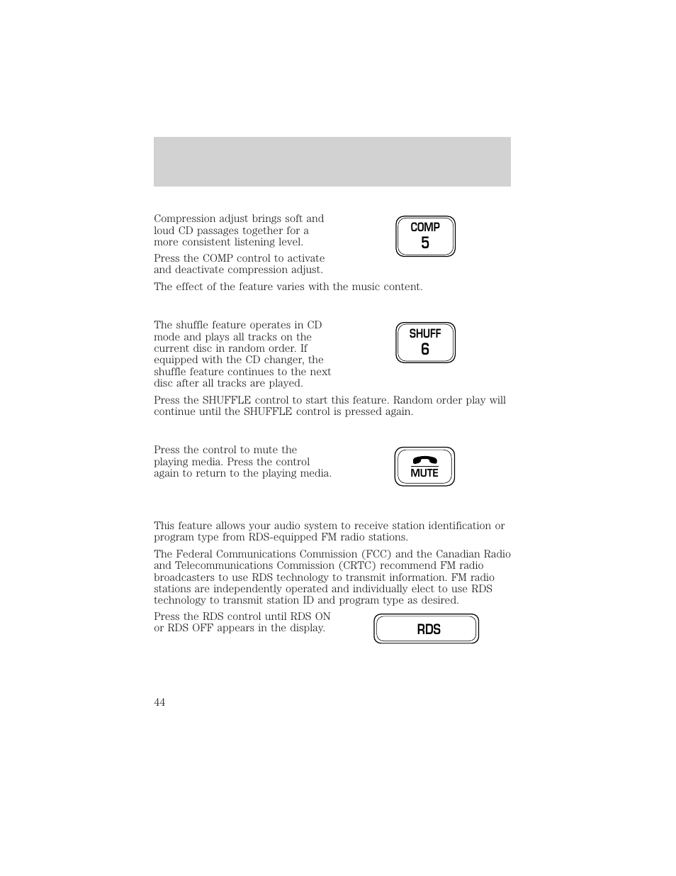 Entertainment systems | FORD 2002 F-150 v.3 User Manual | Page 44 / 312