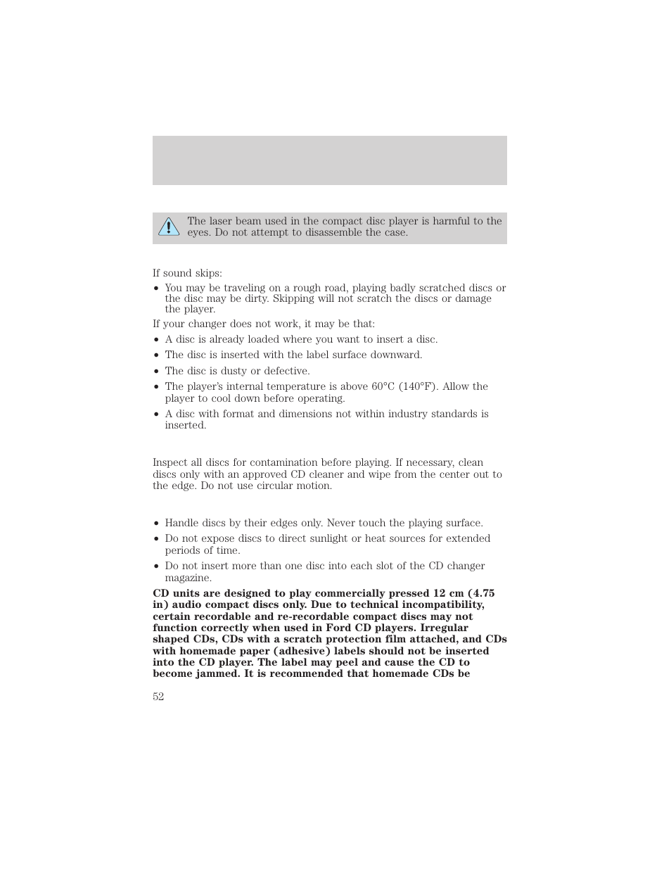 Entertainment systems | FORD 2002 F-150 v.3 User Manual | Page 52 / 312