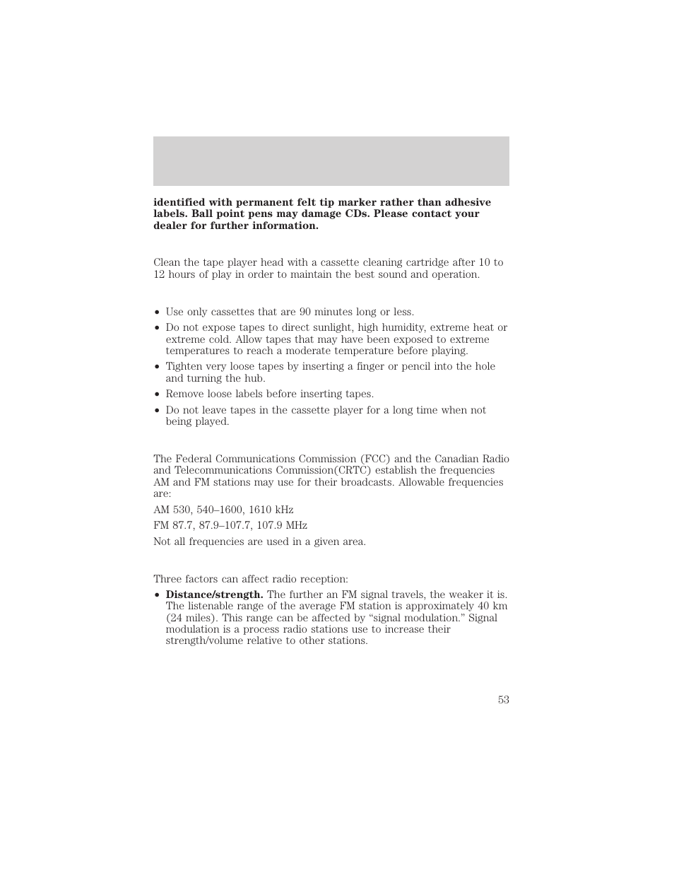 Entertainment systems | FORD 2002 F-150 v.3 User Manual | Page 53 / 312