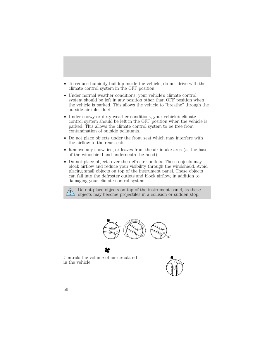 Climate controls | FORD 2002 F-150 v.3 User Manual | Page 56 / 312