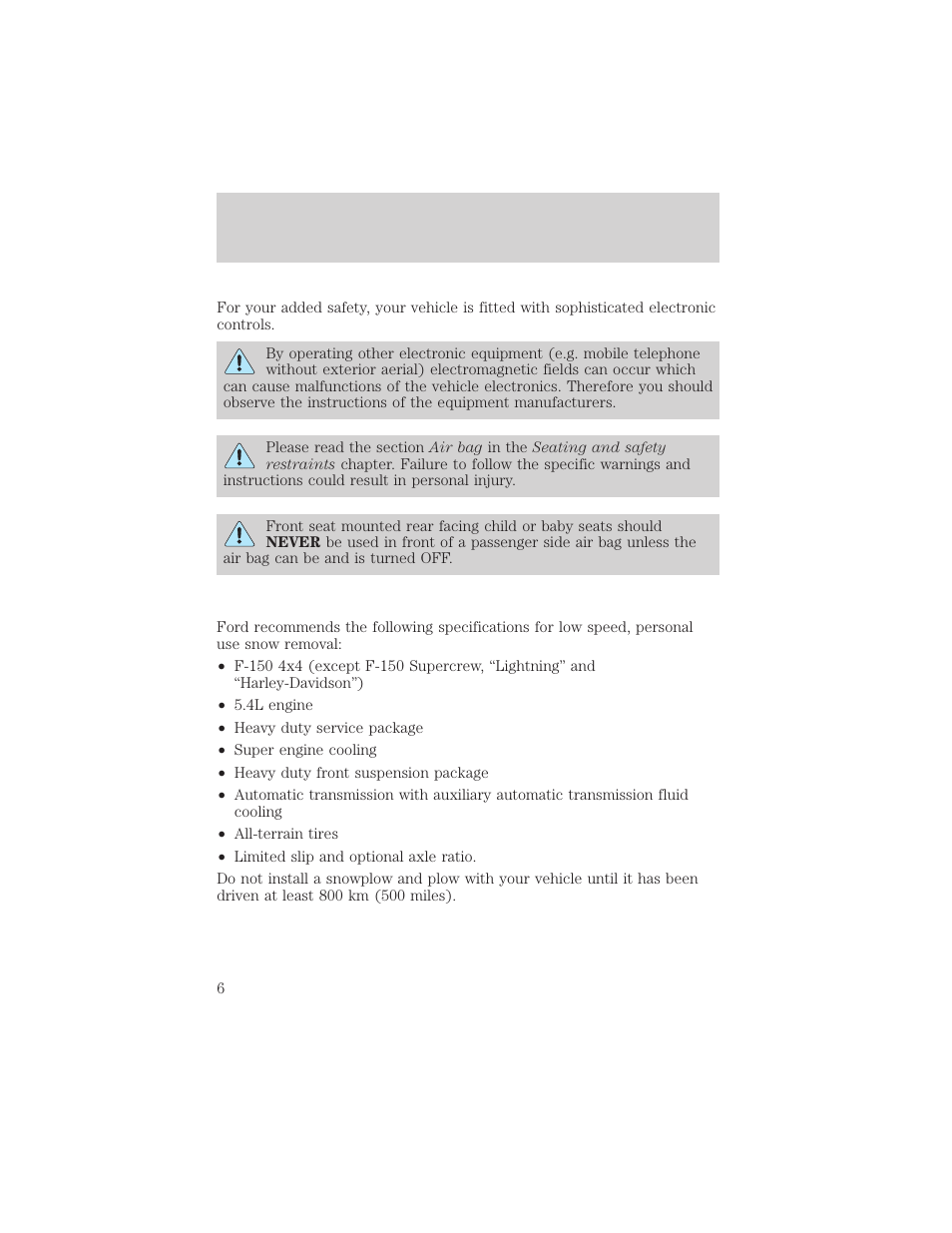 Introduction | FORD 2002 F-150 v.3 User Manual | Page 6 / 312