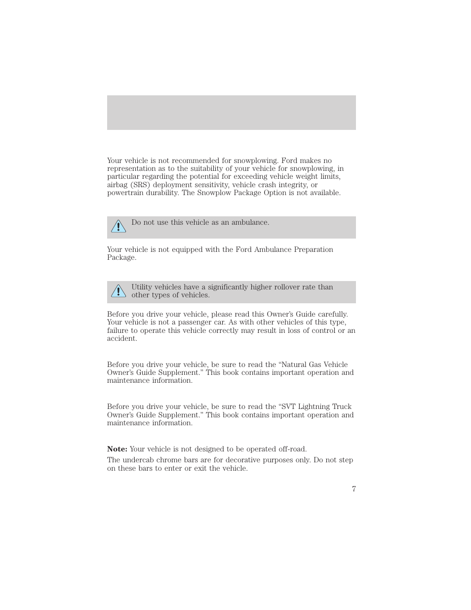 Introduction | FORD 2002 F-150 v.3 User Manual | Page 7 / 312