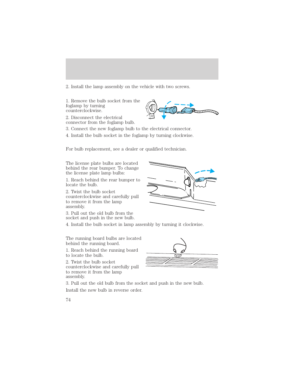 Lights | FORD 2002 F-150 v.3 User Manual | Page 74 / 312