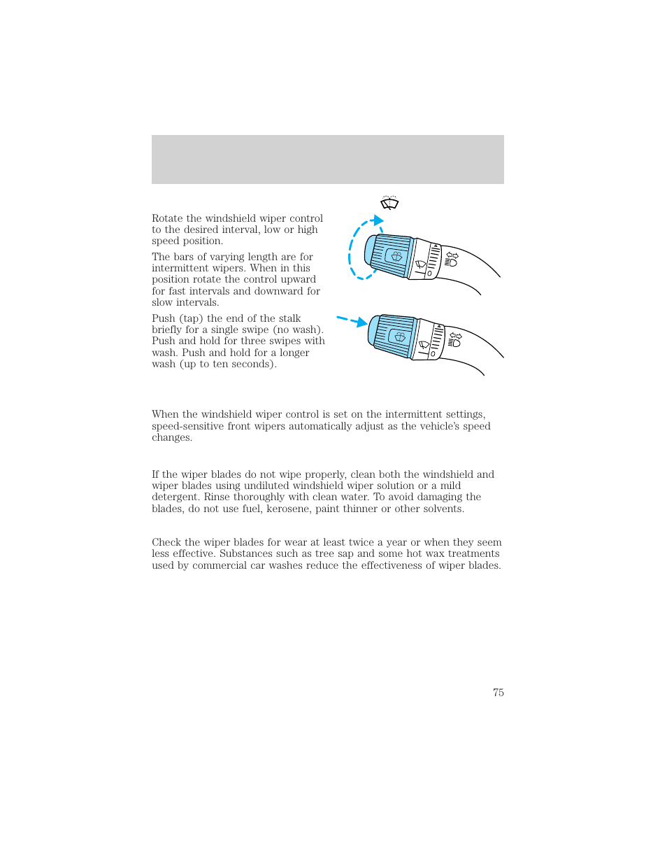 Driver controls | FORD 2002 F-150 v.3 User Manual | Page 75 / 312
