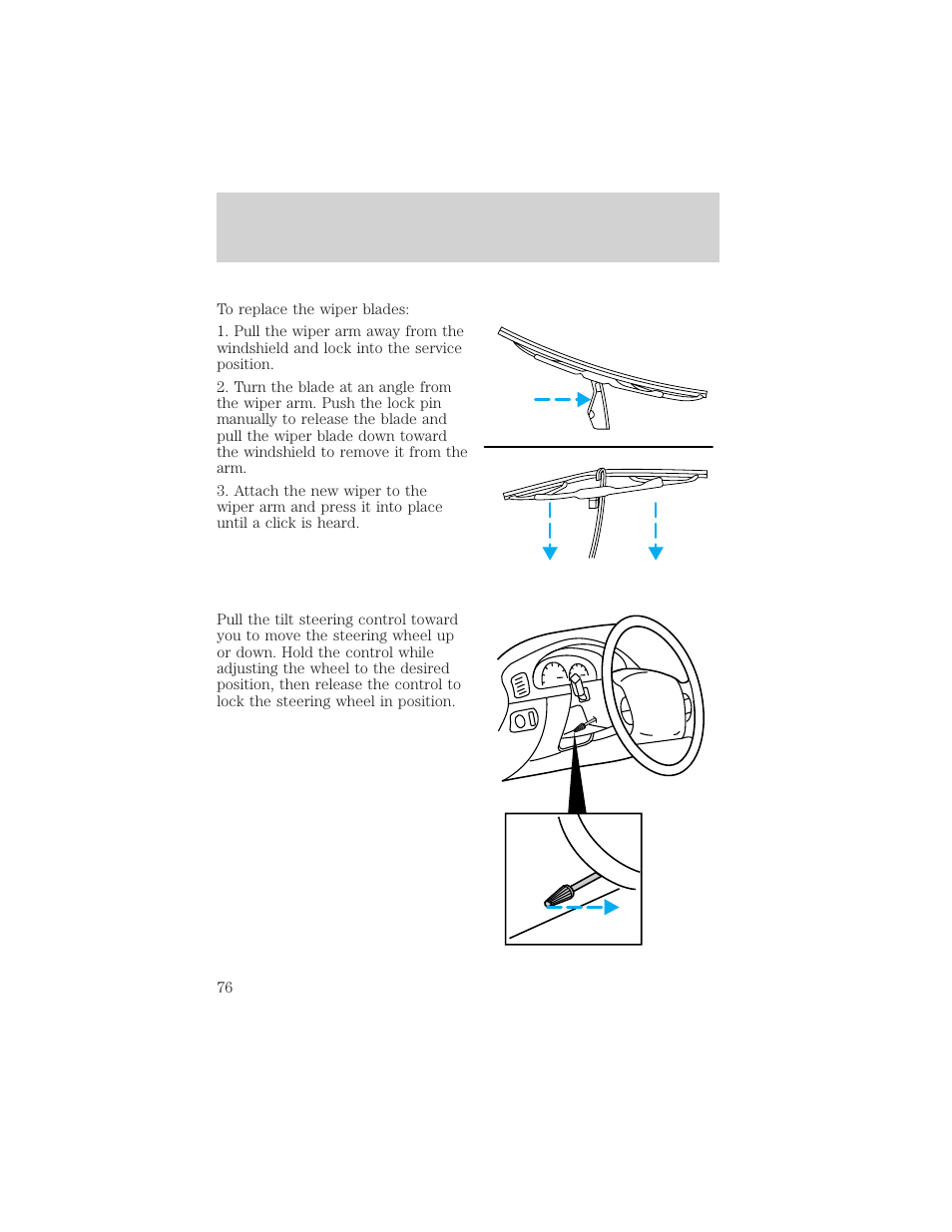 Driver controls | FORD 2002 F-150 v.3 User Manual | Page 76 / 312