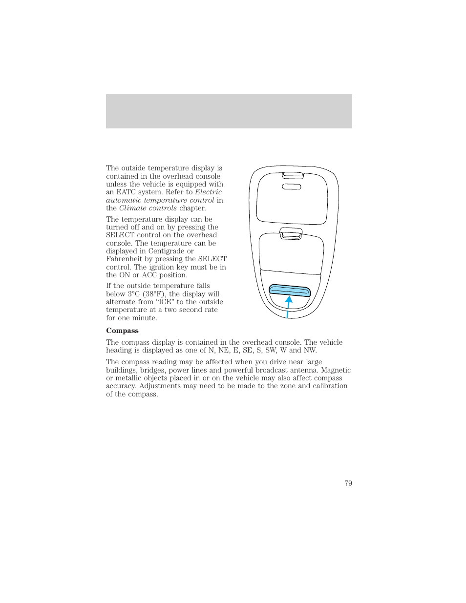 Driver controls | FORD 2002 F-150 v.3 User Manual | Page 79 / 312