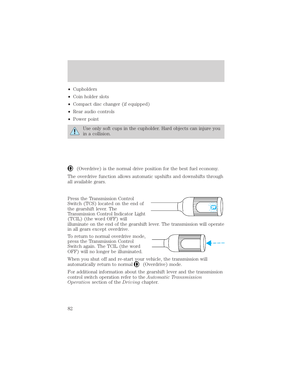 Driver controls | FORD 2002 F-150 v.3 User Manual | Page 82 / 312