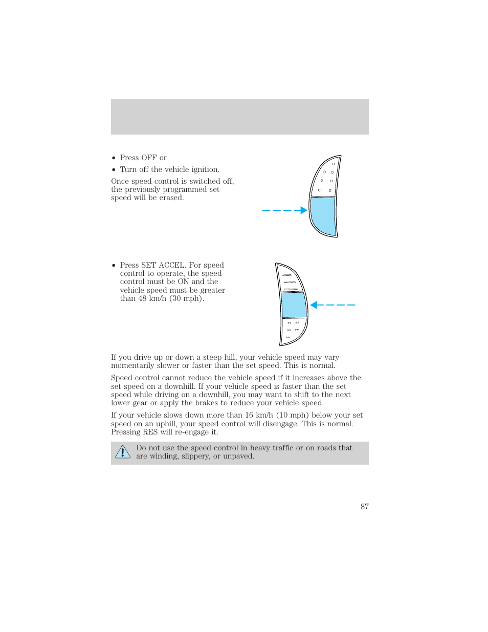 Driver controls | FORD 2002 F-150 v.3 User Manual | Page 87 / 312