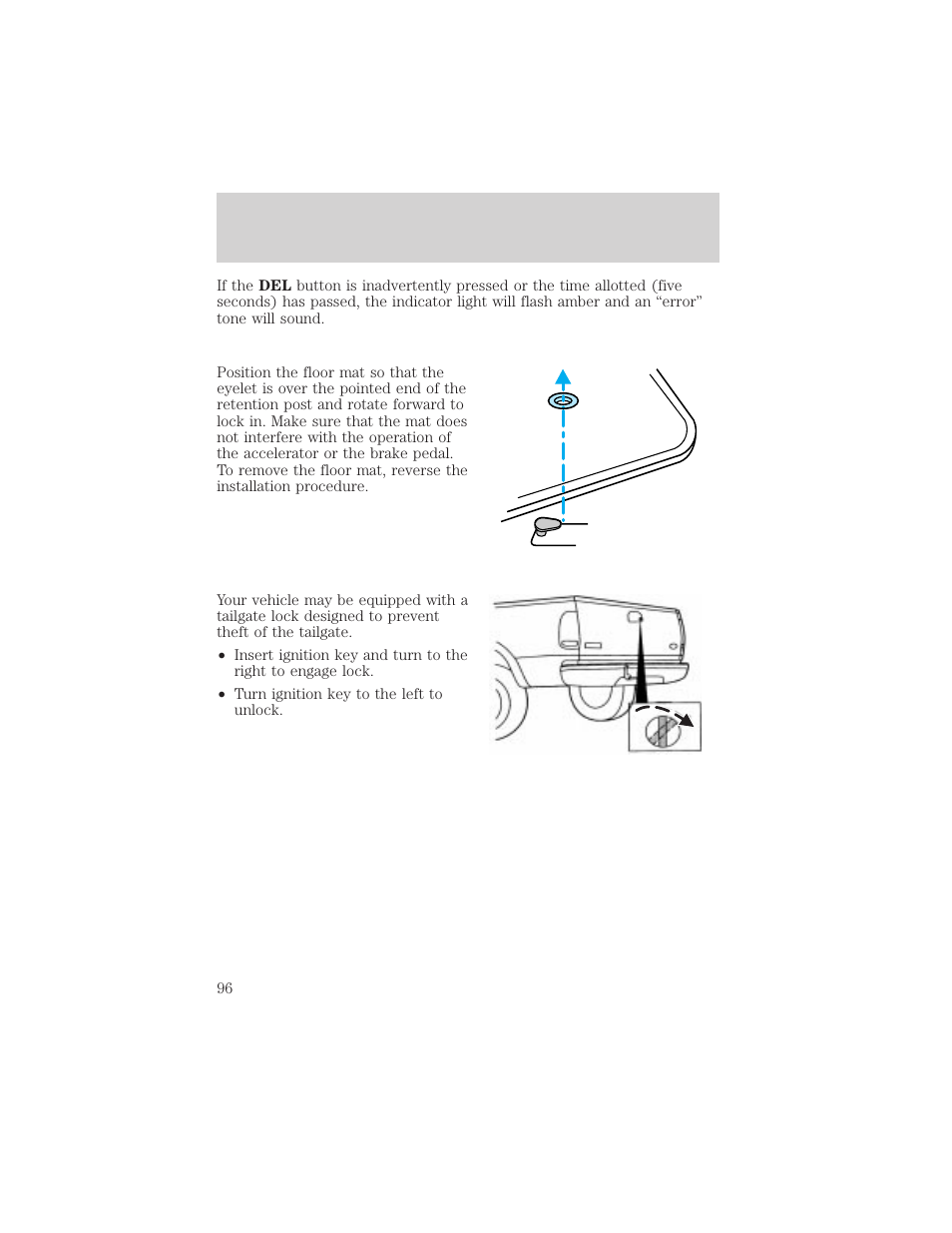 Driver controls | FORD 2002 F-150 v.3 User Manual | Page 96 / 312