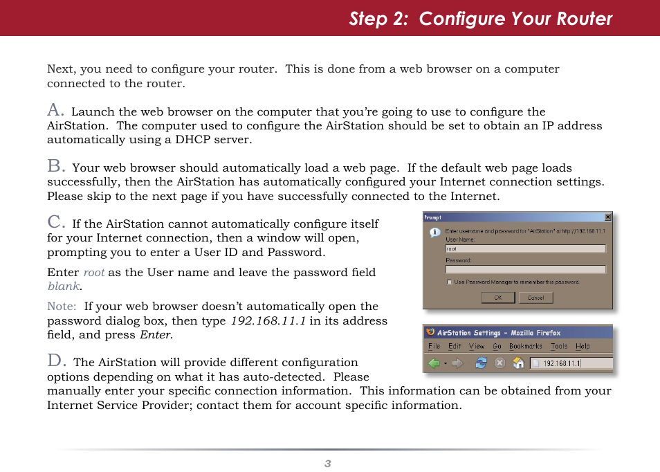 Step 2: configure your router | Buffalo Technology WHR-G54S-QSG User Manual | Page 3 / 6