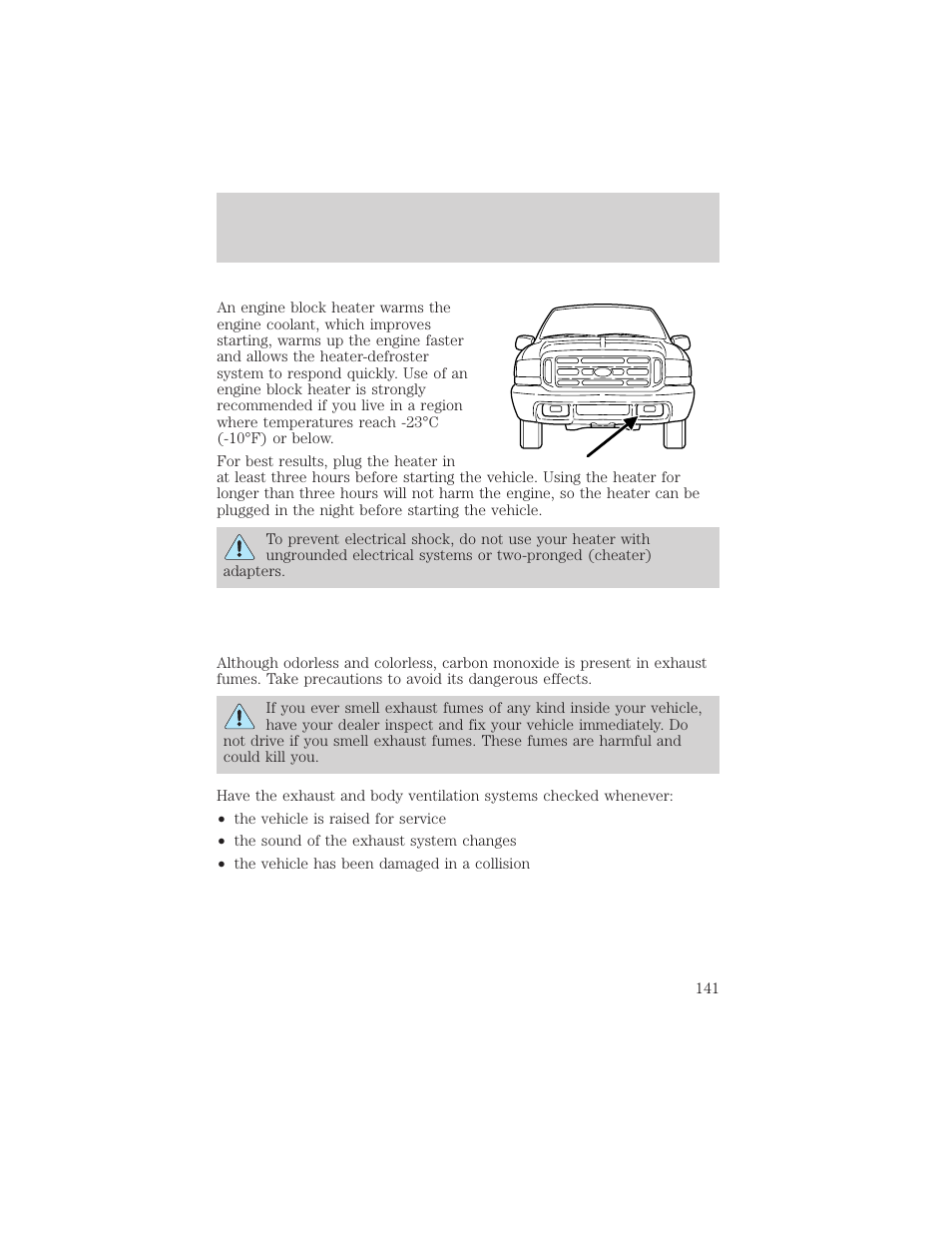 Driving | FORD 2002 F-550 v.1 User Manual | Page 141 / 320