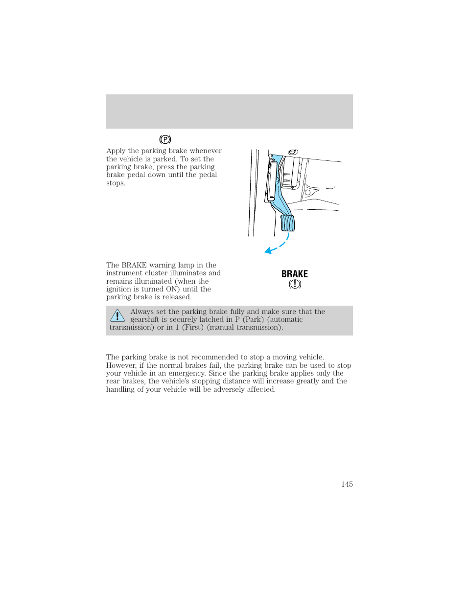 Driving | FORD 2002 F-550 v.1 User Manual | Page 145 / 320