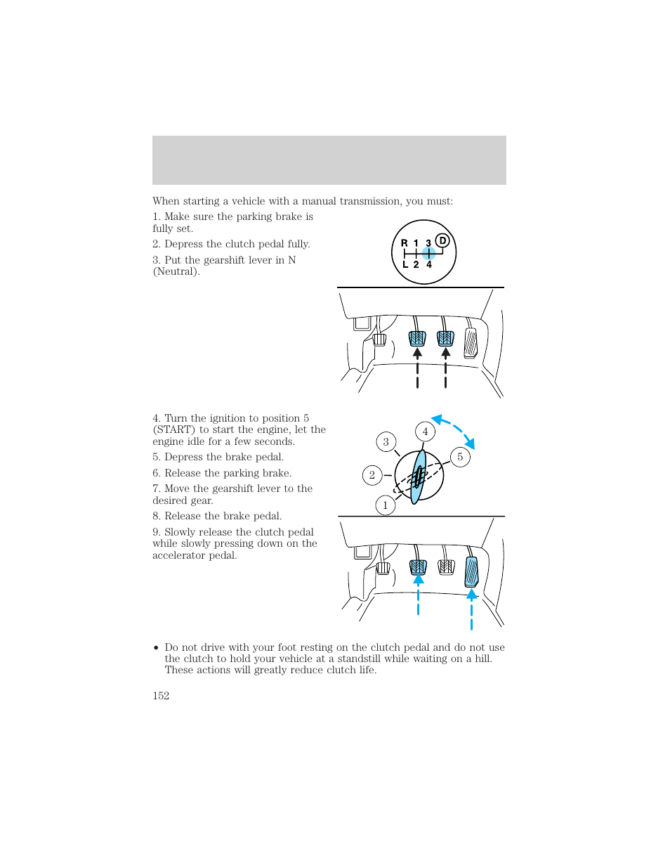 Driving | FORD 2002 F-550 v.1 User Manual | Page 152 / 320
