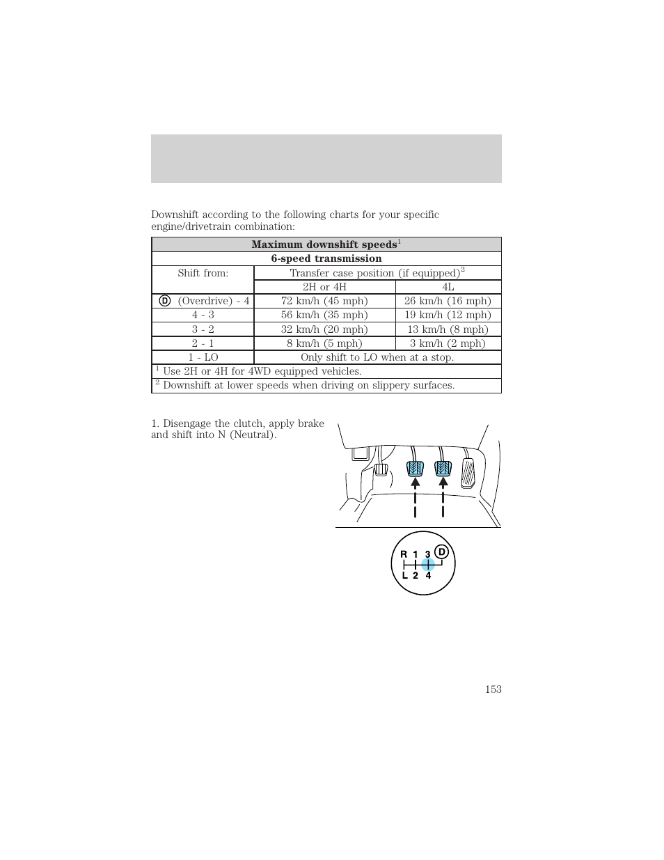 Driving | FORD 2002 F-550 v.1 User Manual | Page 153 / 320