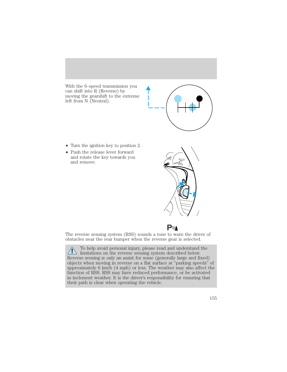 Driving | FORD 2002 F-550 v.1 User Manual | Page 155 / 320
