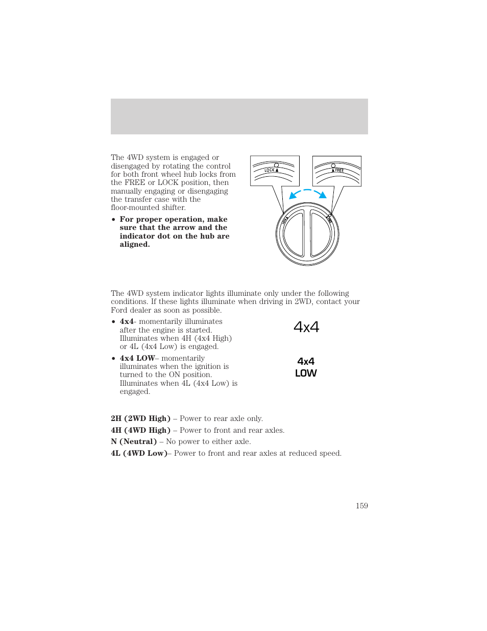 Driving | FORD 2002 F-550 v.1 User Manual | Page 159 / 320