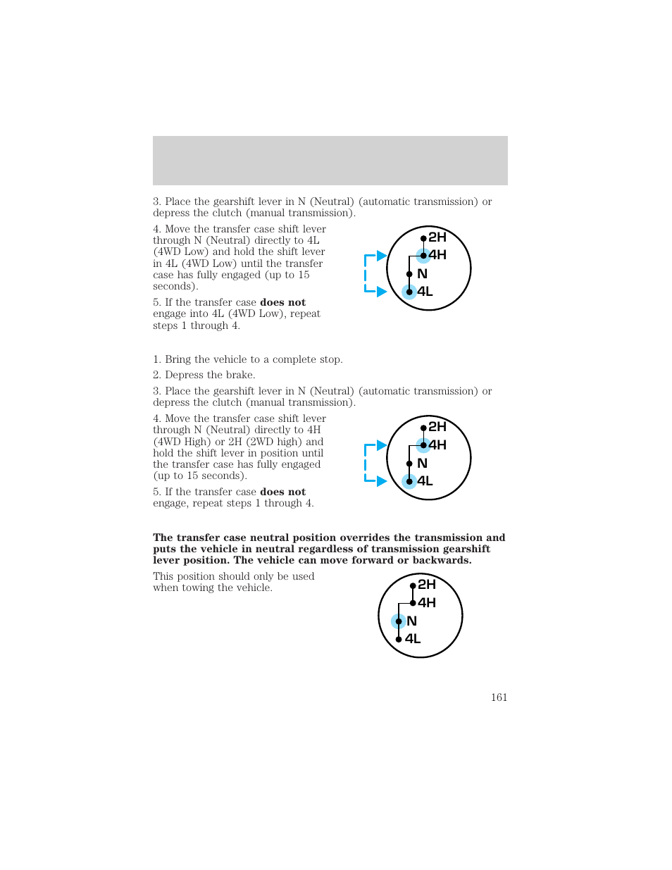 Driving | FORD 2002 F-550 v.1 User Manual | Page 161 / 320