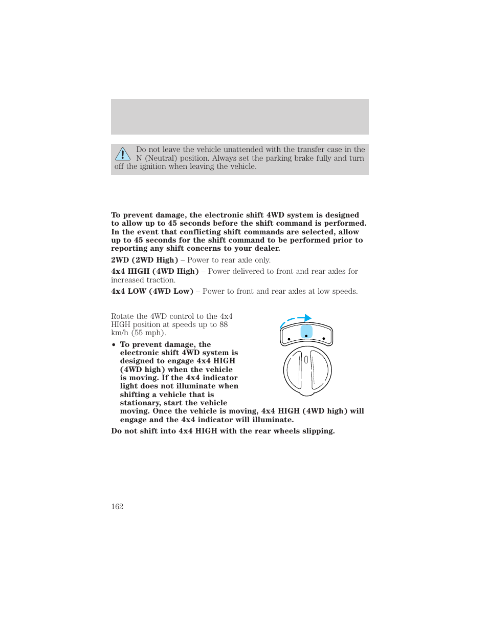 Driving | FORD 2002 F-550 v.1 User Manual | Page 162 / 320