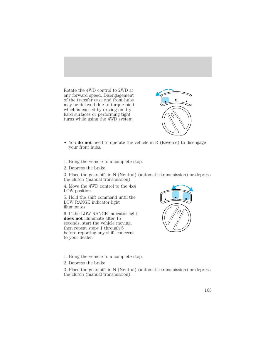 Driving | FORD 2002 F-550 v.1 User Manual | Page 163 / 320