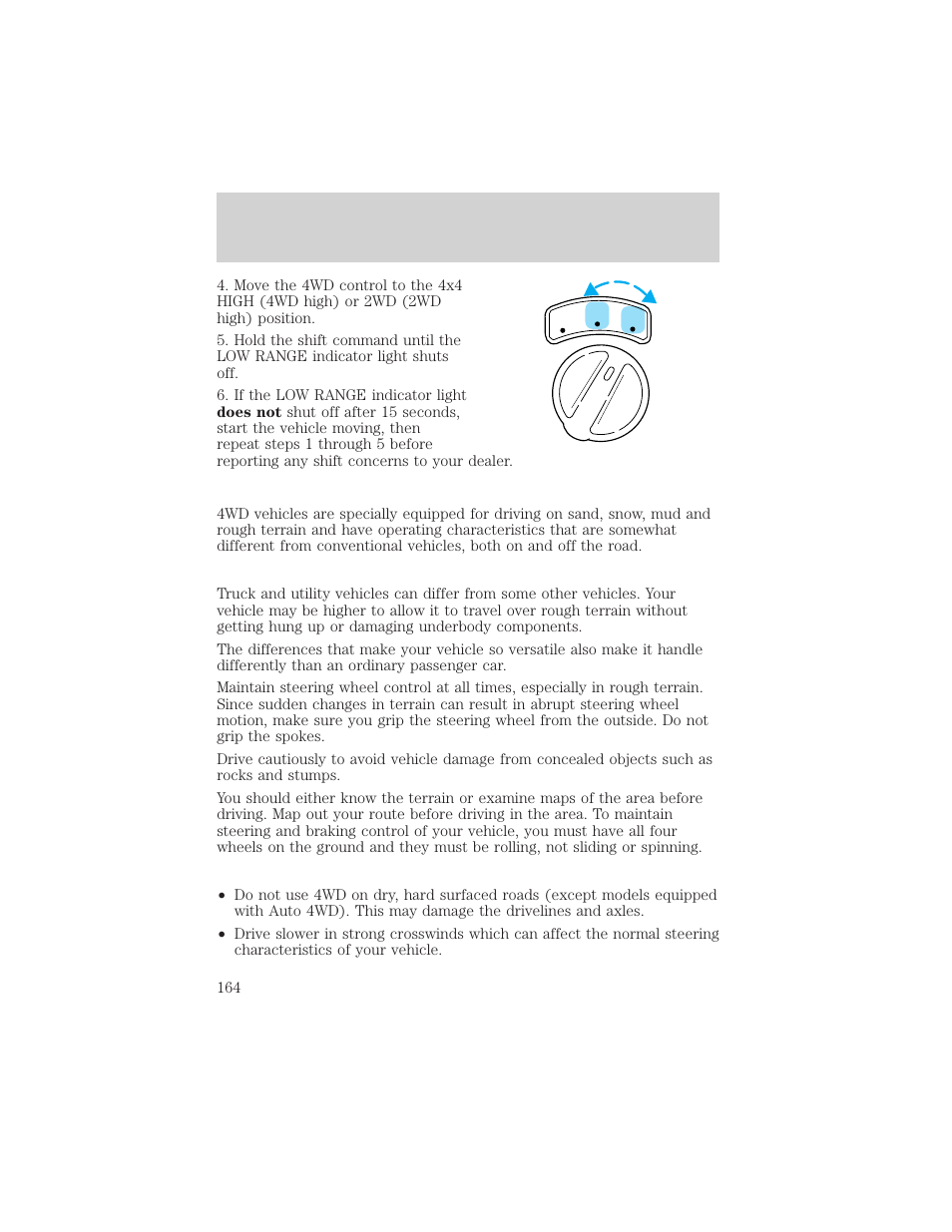 Driving | FORD 2002 F-550 v.1 User Manual | Page 164 / 320