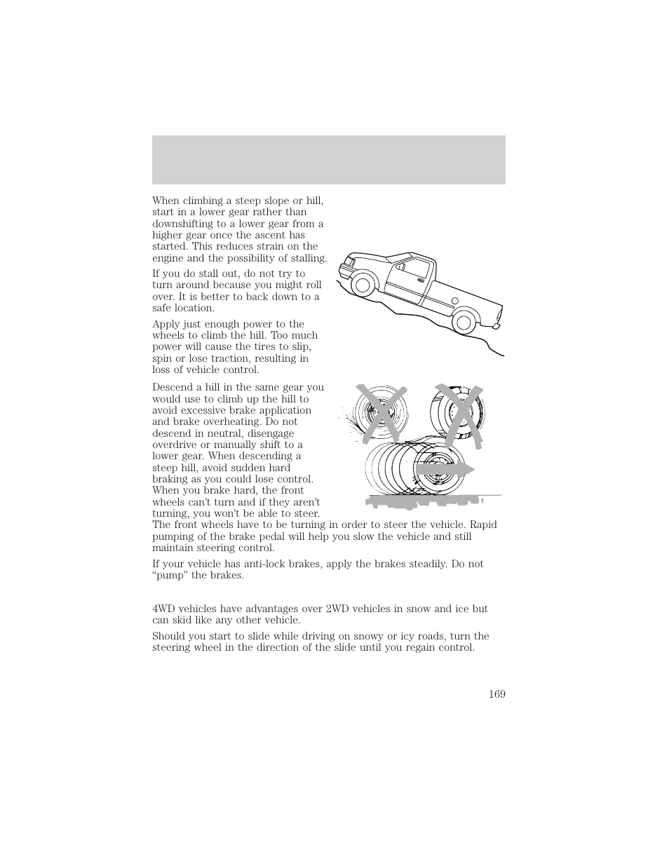 Driving | FORD 2002 F-550 v.1 User Manual | Page 169 / 320