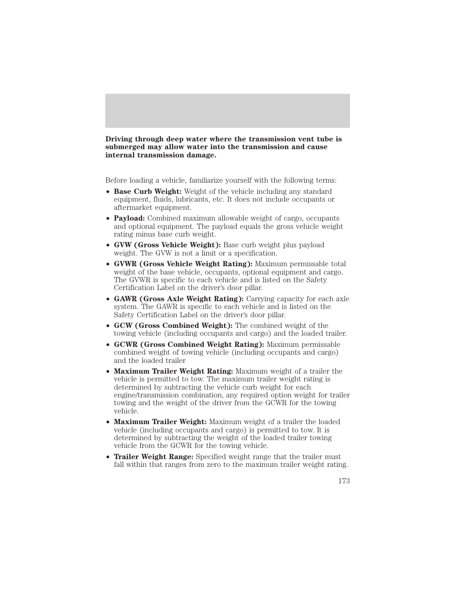 Driving | FORD 2002 F-550 v.1 User Manual | Page 173 / 320