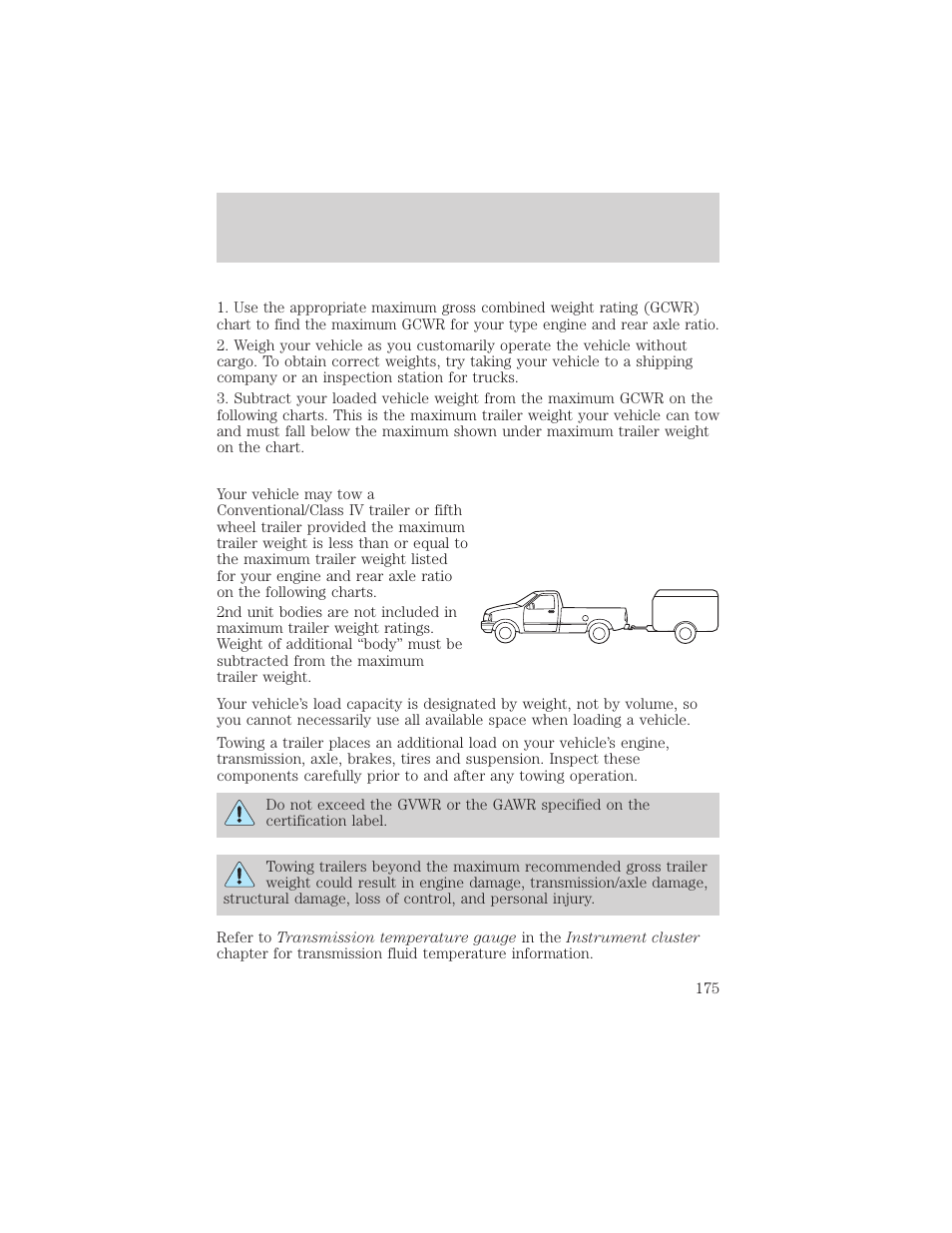 Driving | FORD 2002 F-550 v.1 User Manual | Page 175 / 320