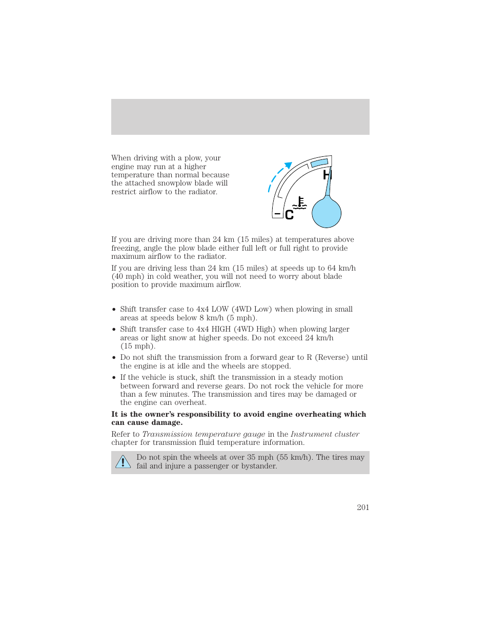 Driving | FORD 2002 F-550 v.1 User Manual | Page 201 / 320
