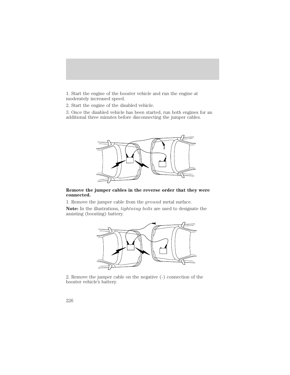Roadside emergencies | FORD 2002 F-550 v.1 User Manual | Page 226 / 320