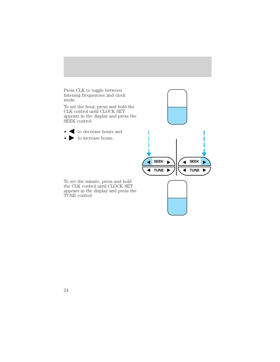 Tone clk, Entertainment systems | FORD 2002 F-550 v.1 User Manual | Page 24 / 320