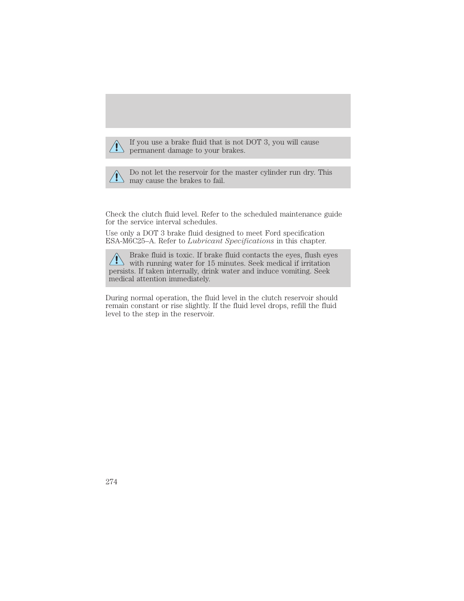 Maintenance and specifications | FORD 2002 F-550 v.1 User Manual | Page 274 / 320