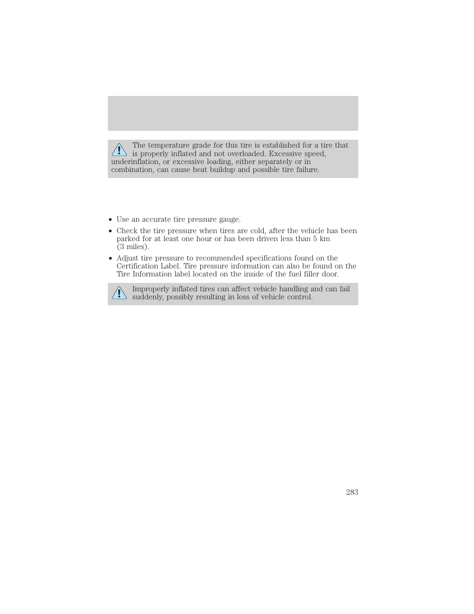 Maintenance and specifications | FORD 2002 F-550 v.1 User Manual | Page 283 / 320